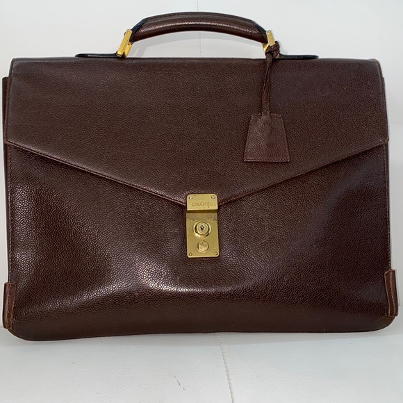 Authentic CHANEL Brown Caviar Leather Bag - Picture 1 of 17